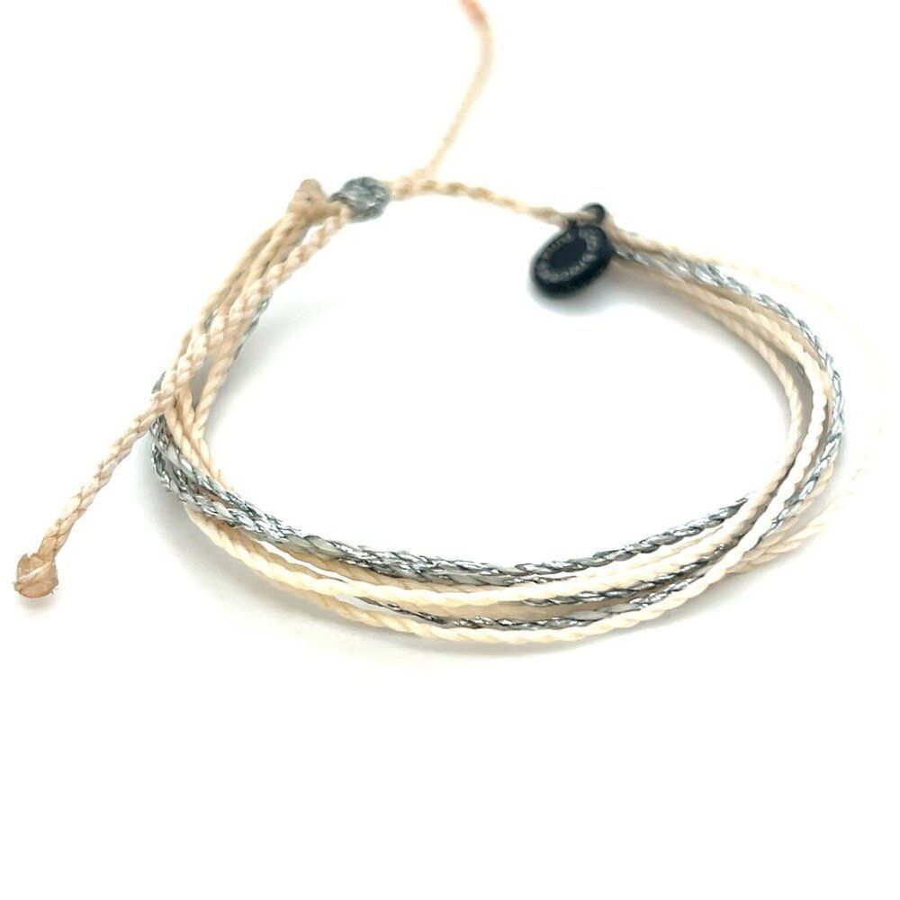 Pura Vida White/Glitter Silver Bracelet‎